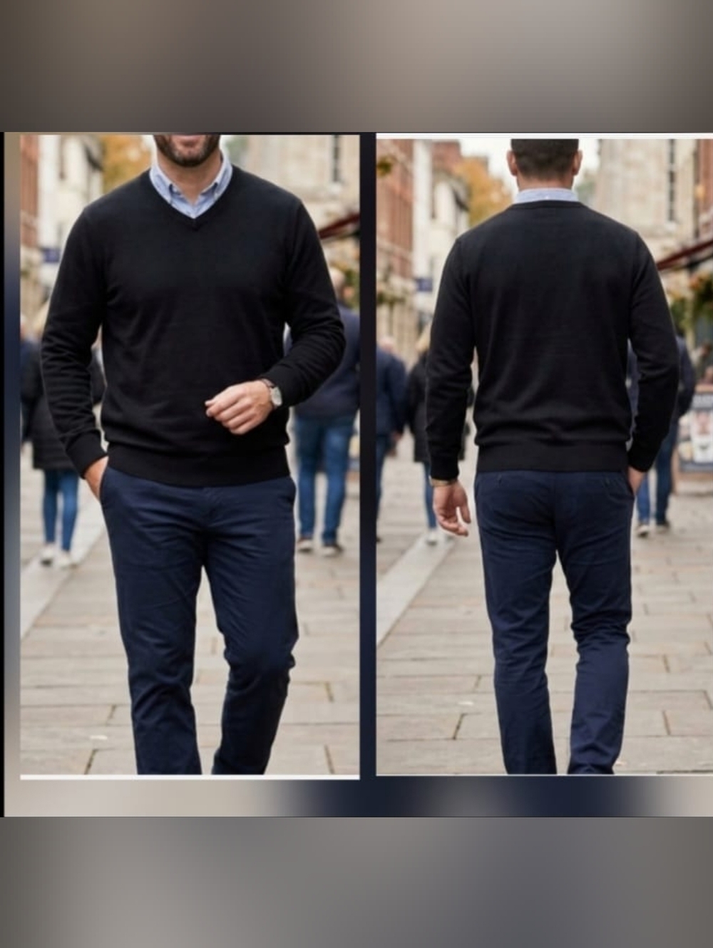 Merona Black V-Neck Men's Sweater